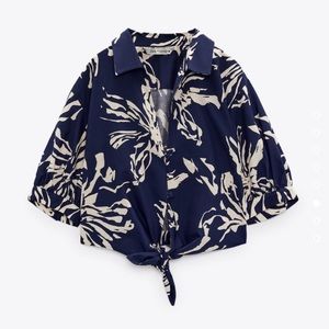 Zara printed blouse